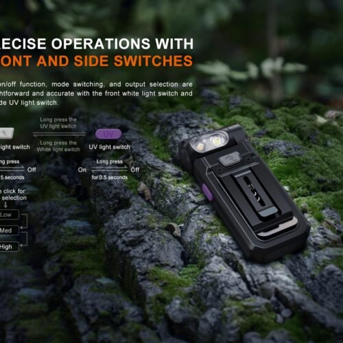 FENIX Rechargeable Flashlight SW05R-UV (White Light / UV) - Green