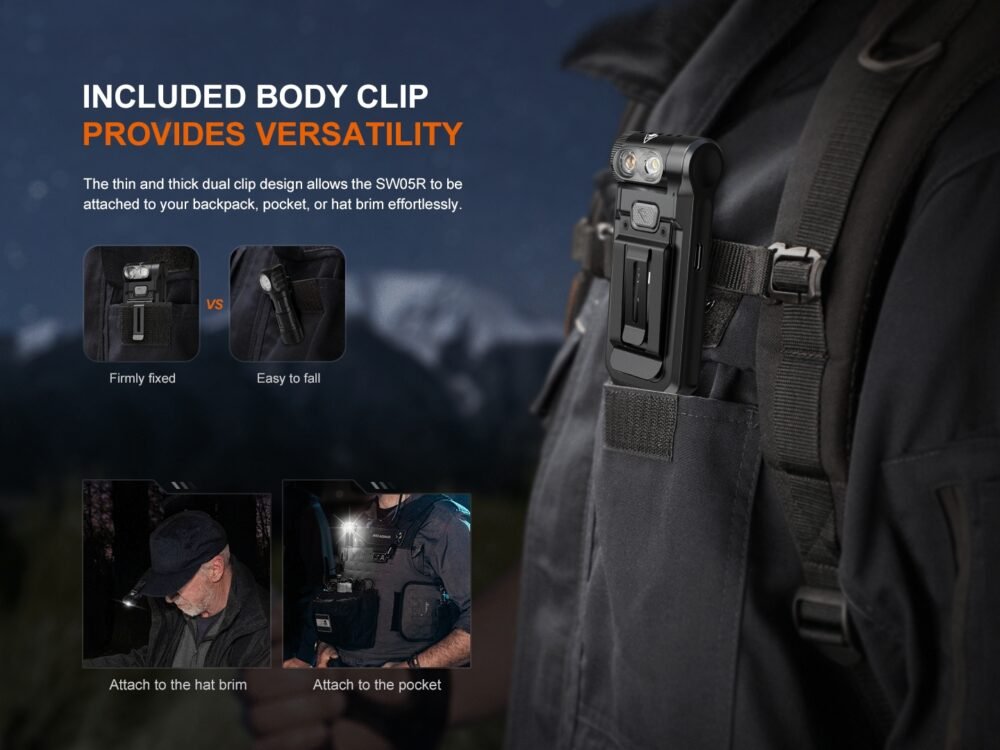 FENIX Rechargeable Flashlight SW05R-UV (White Light / UV) - Green