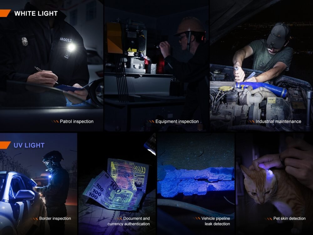 FENIX Rechargeable Flashlight SW05R-UV (White Light / UV) - Green