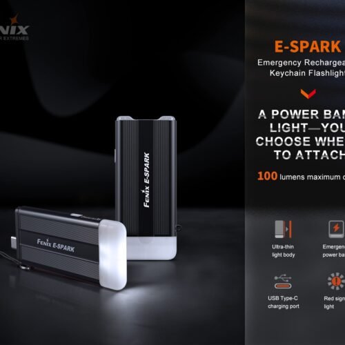 FENIX ​​​​E-SPARK Mini Lantern - Black
