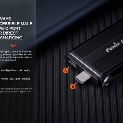 FENIX ​​​​E-SPARK Mini Lantern - Black