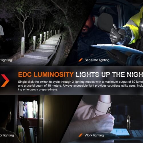 FENIX ​​​​T6 Tactical Pen with LED Flashlight - Black