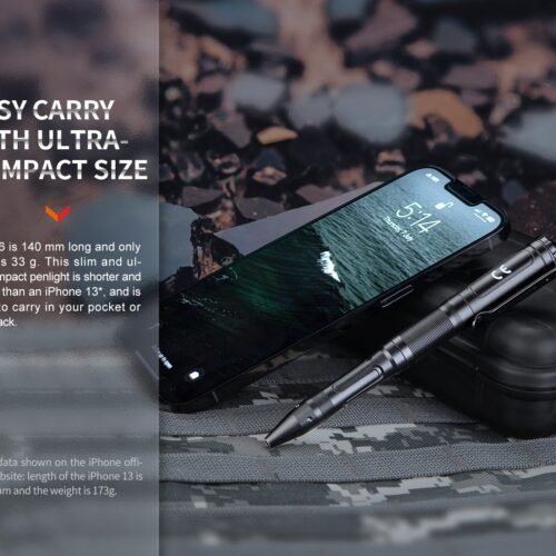 FENIX ​​​​T6 Tactical Pen with LED Flashlight - Black