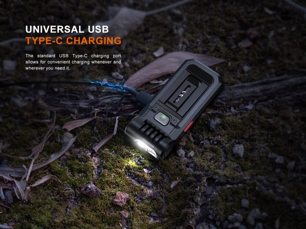 FENIX Rechargeable Flashlight SW05R-RED (White / Red Light) - Green