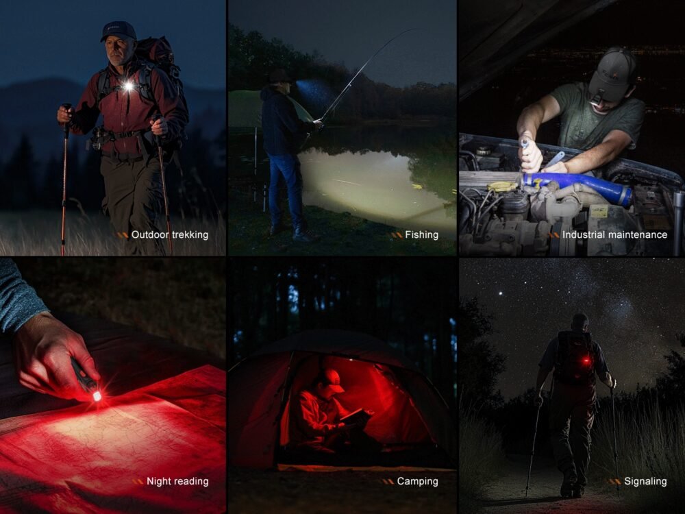 FENIX Rechargeable Flashlight SW05R-RED (White / Red Light) - Green