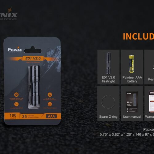 71311 FENIX E01 V2.0 Flashlight - Black