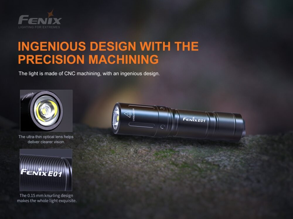 71315 FENIX E01 V2.0 Flashlight - Black