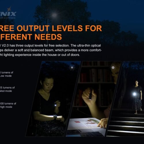 71316 FENIX E01 V2.0 Flashlight - Black