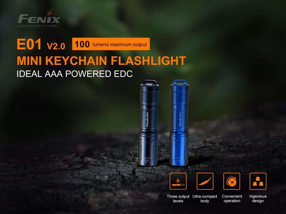 71317 FENIX E01 V2.0 Flashlight - Black