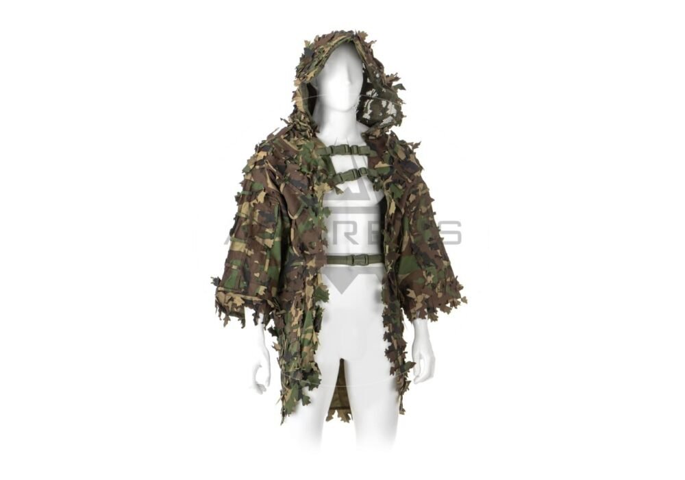 Invader Gear Ghillie Base Leaf Camouflage Suit - Woodland
