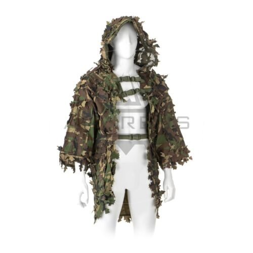 Invader Gear Ghillie Base Leaf Camouflage Suit - Woodland