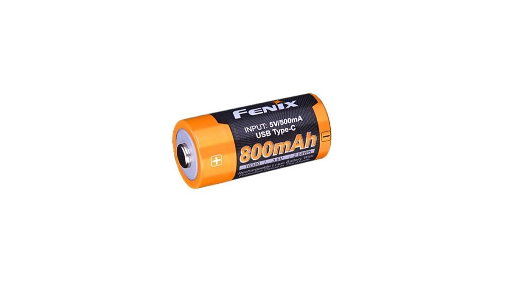 FENIX Rechargeable USB-C Battery RCR123A 3.6V - 800 mAh