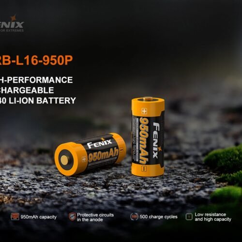 FENIX Rechargeable USB-C Battery RCR123A 3.6V - 800 mAh