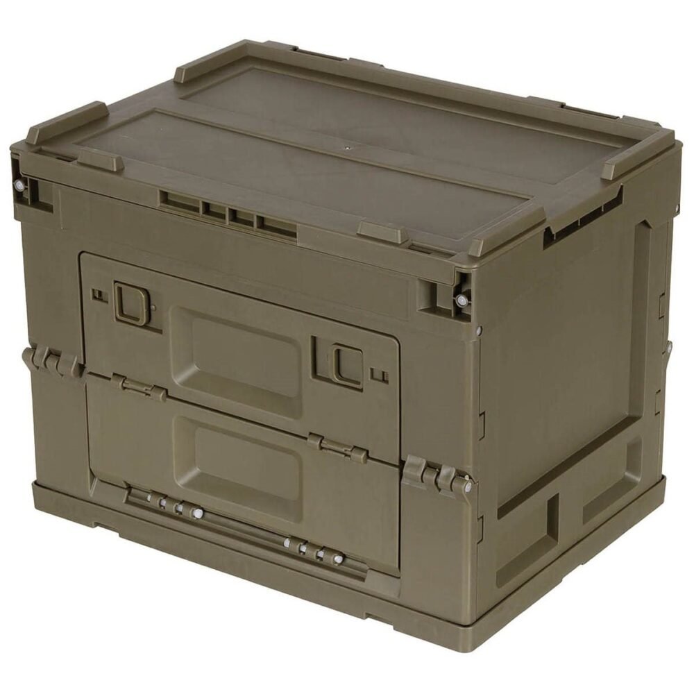 MFH Folding Plastic Crate / Box (20 liters) - Green