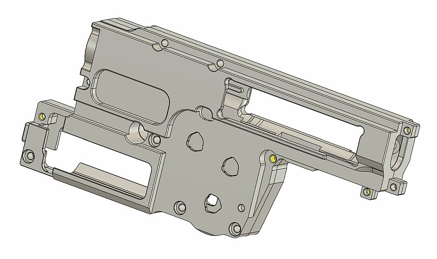 RetroArms CNC Gearbox P90 (V6) QSC, 8mm - Black