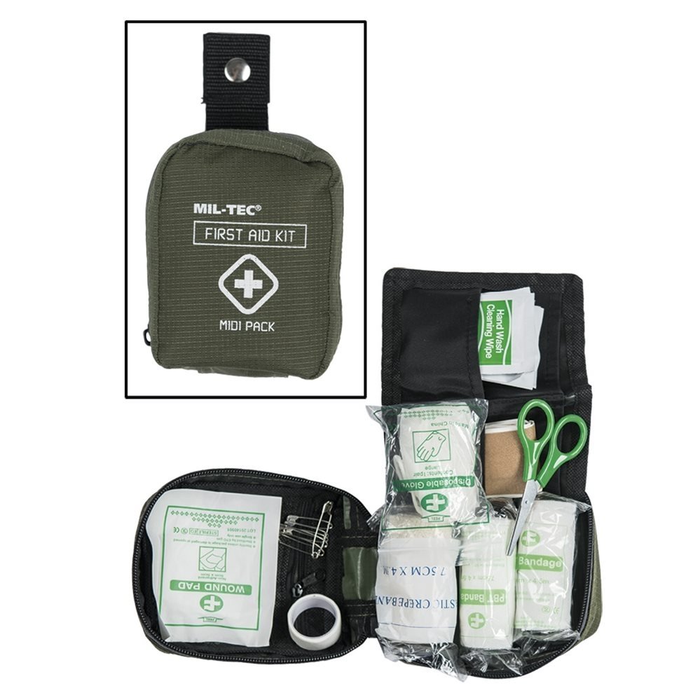 MIL-TEC FIRST AID KIT - MIDI PACK - Green