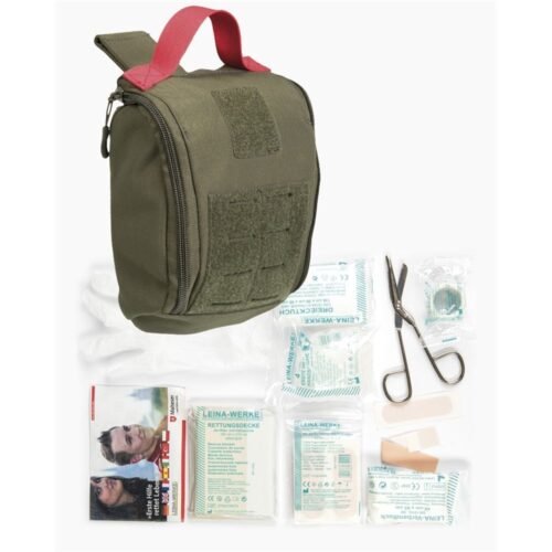 MIL-TEC IFAK Laser-Cut First Aid Kit with Equipment, 20-Piece - Green