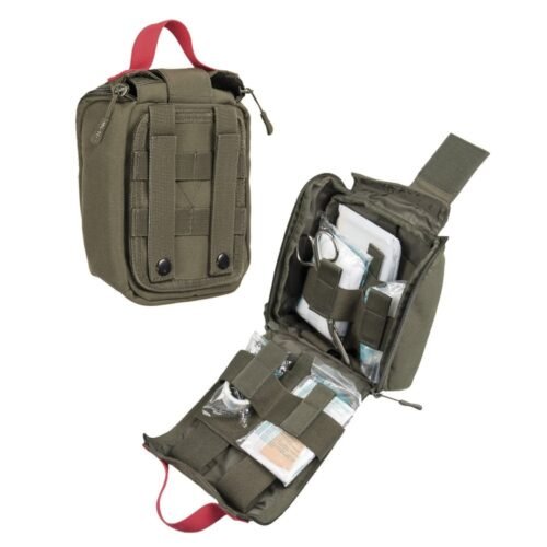 MIL-TEC IFAK Laser-Cut First Aid Kit with Equipment, 20-Piece - Green