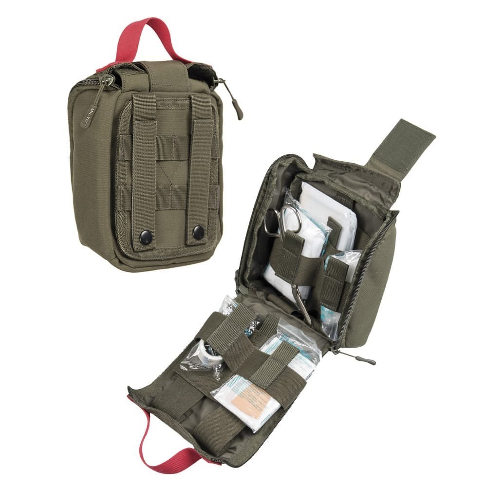 MIL-TEC IFAK Laser-Cut First Aid Kit with Equipment, 20-Piece - Green