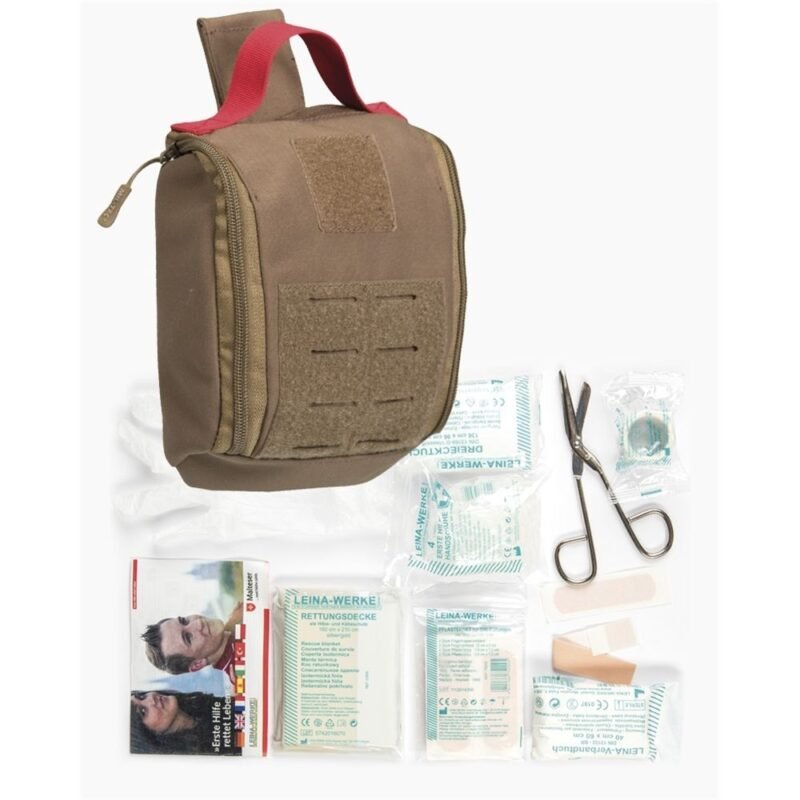 71858 MIL-TEC IFAK Laser-Cut First Aid Kit with Equipment, 20-Piece - Coyote