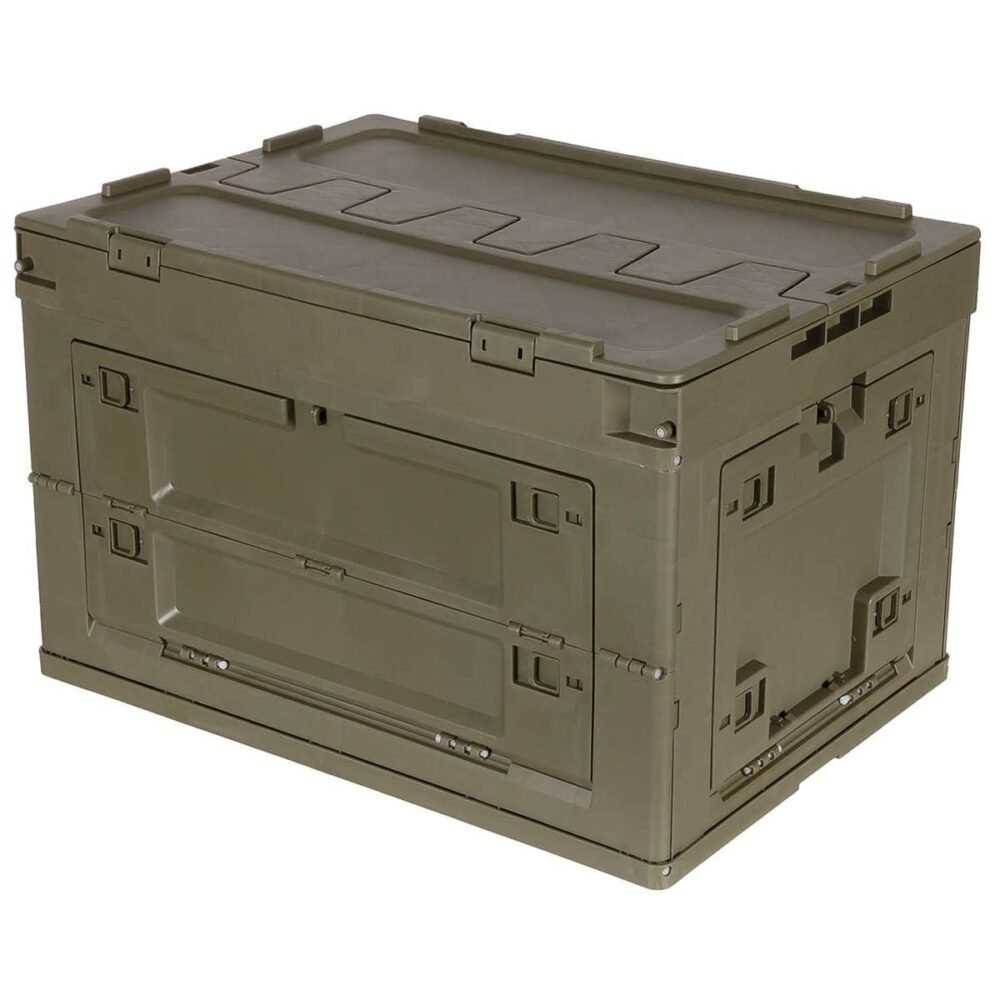 MFH Folding Plastic Crate / Box (60 liters) - Green