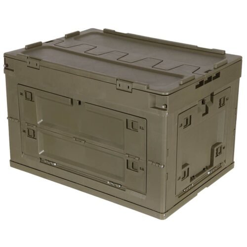 MFH Folding Plastic Crate / Box (60 liters) - Green