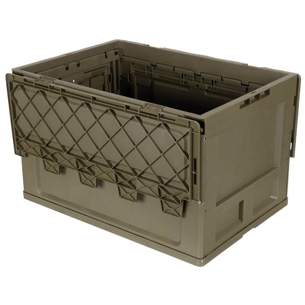 MFH Folding Plastic Crate / Box (60 liters) - Green