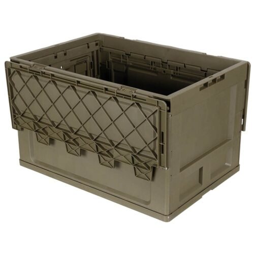 MFH Folding Plastic Crate / Box (60 liters) - Green