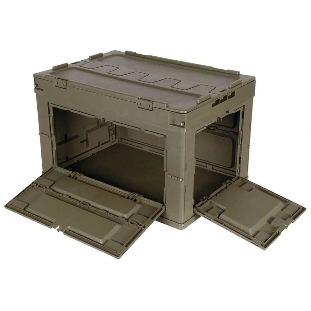 MFH Folding Plastic Crate / Box (60 liters) - Green