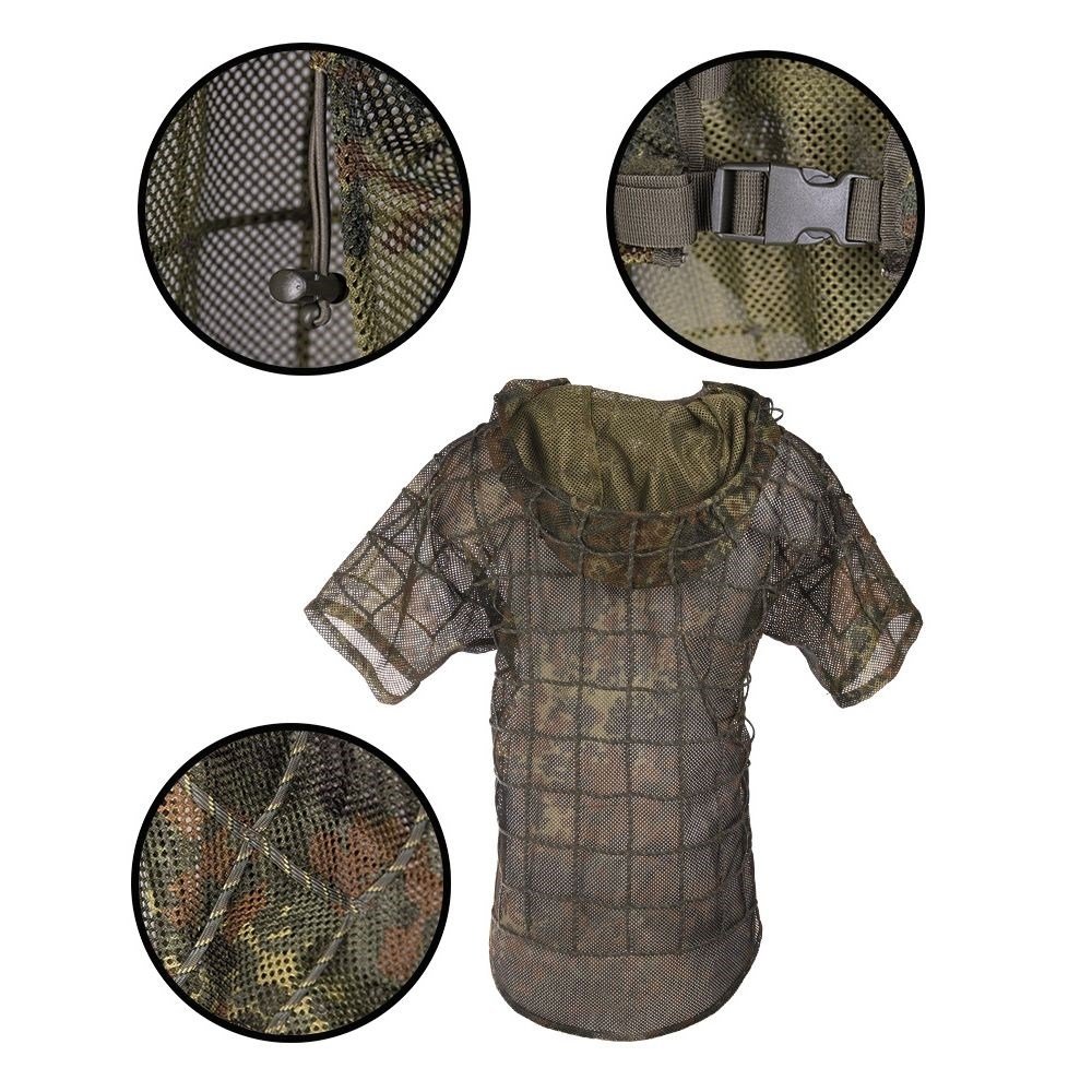 MIL-TEC Disguise Camouflage GHILLIE SNIPER Hood - Flecktarn