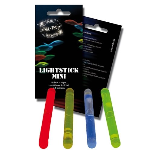 MIL-TEC MINI Lightstick 4 cm, 10 Pieces - Red