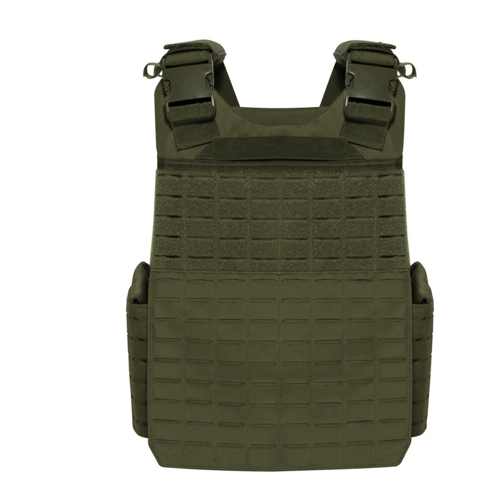 ROTHCO Plate Carrier Laser-Cut MOLLE VEST (M/XL) - Green