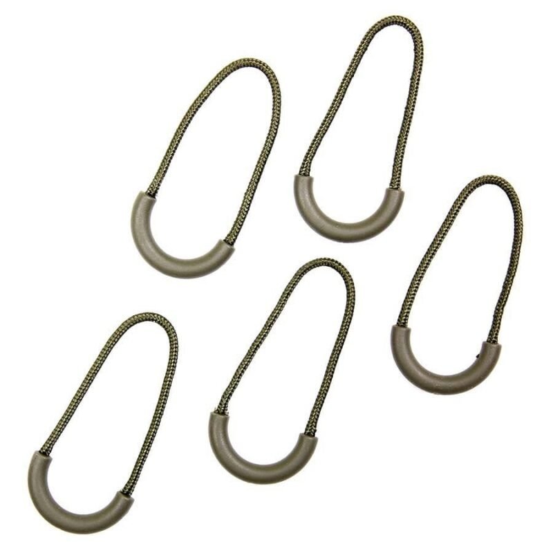 101INC Enlarged Zipper Puller Tab, 5 Pieces - Green