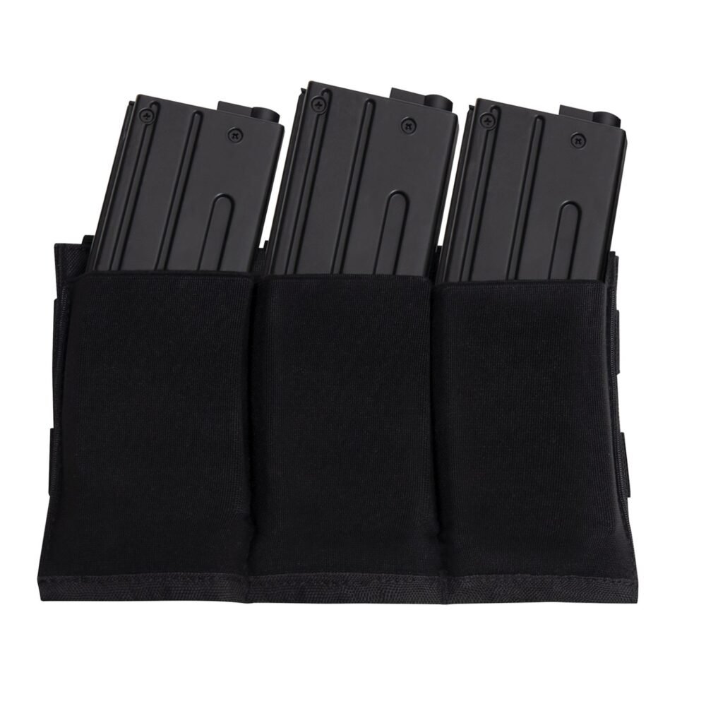 ROTHCO Elastic Pouch for 3 AR15 Rifle Magazines - Black