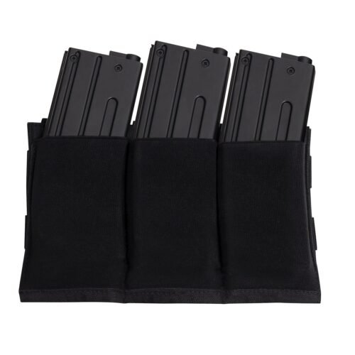 ROTHCO Elastic Pouch for 3 AR15 Rifle Magazines - Black