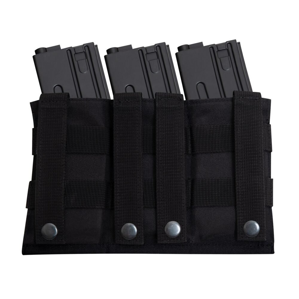 ROTHCO Elastic Pouch for 3 AR15 Rifle Magazines - Black