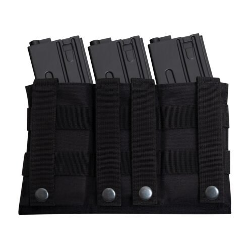 ROTHCO Elastic Pouch for 3 AR15 Rifle Magazines - Black