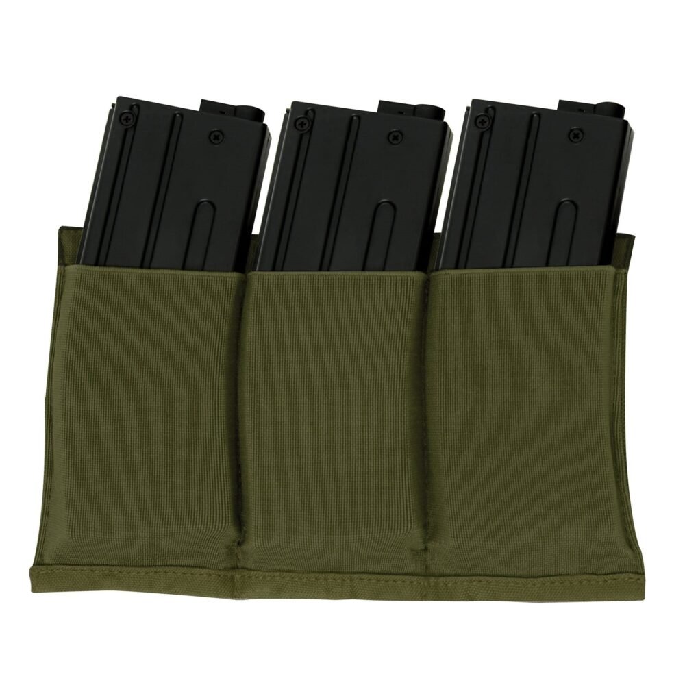 ROTHCO Elastic Pouch for 3 AR15 Rifle Magazines - Green