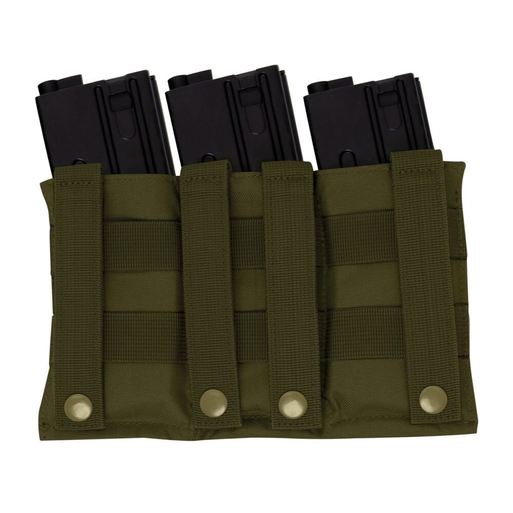 ROTHCO Elastic Pouch for 3 AR15 Rifle Magazines - Green