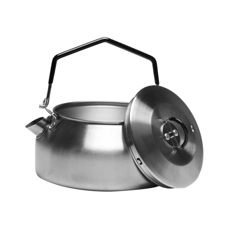 MIL-TEC Stainless Steel Kettle with Lid, 1000 ml - Silver
