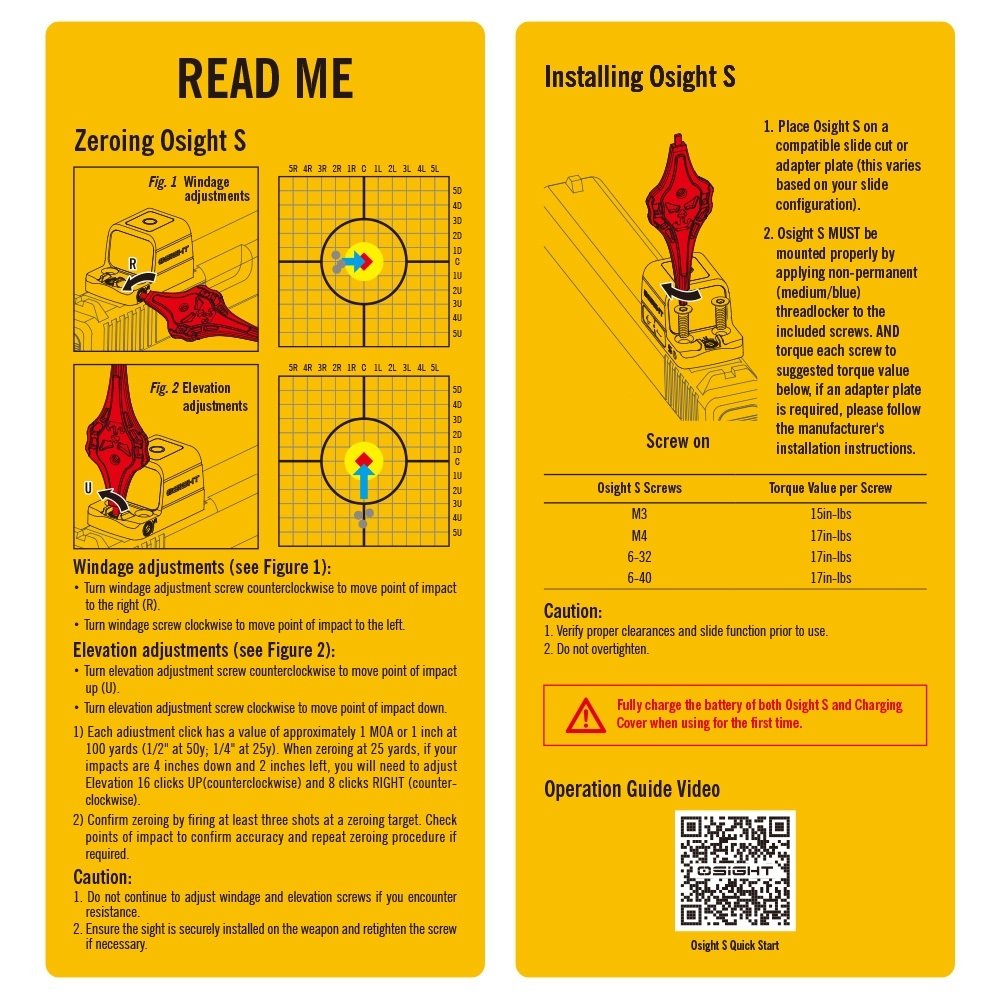 OLIGHT Osight S Red Dot Sight - Black