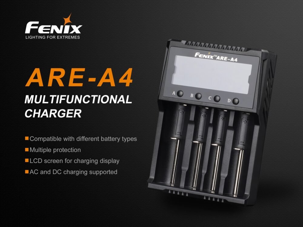 FENIX ARE-A4 Charger (Li-ion, NiMH) - Black