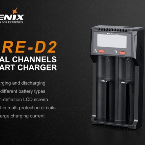 FENIX USB charger ARE-D2 (Li-ion, NiMH) - Black