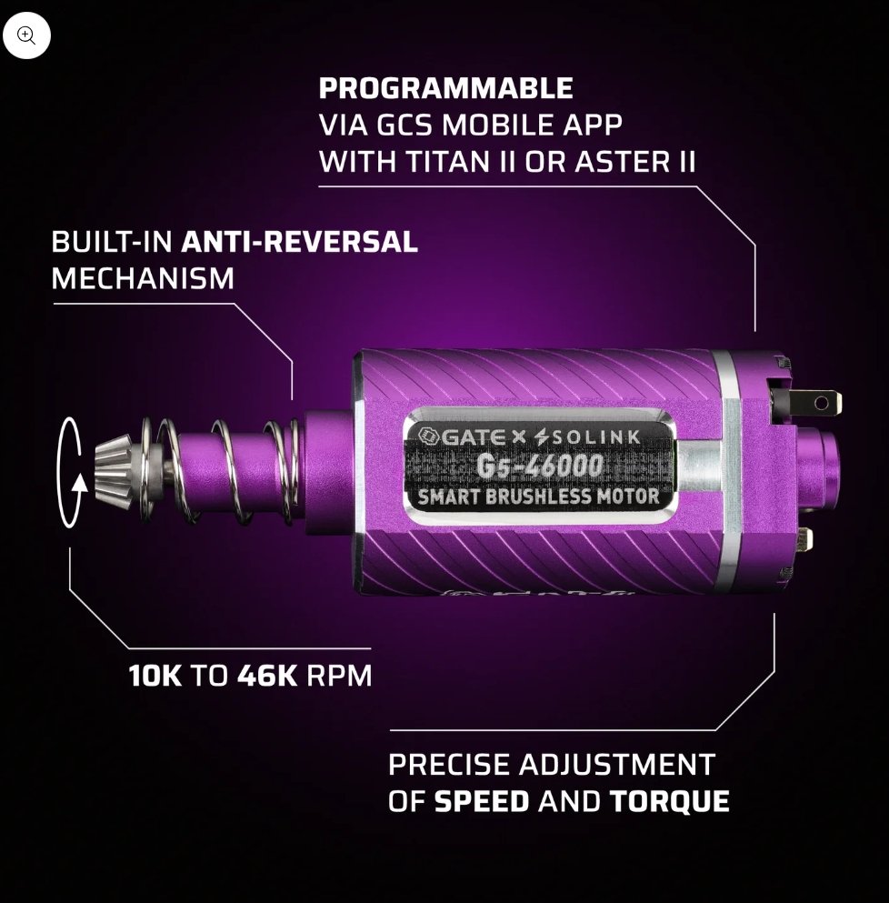 GATE / Solink G5 Smart Brushless Motor, 46K RPM - Short