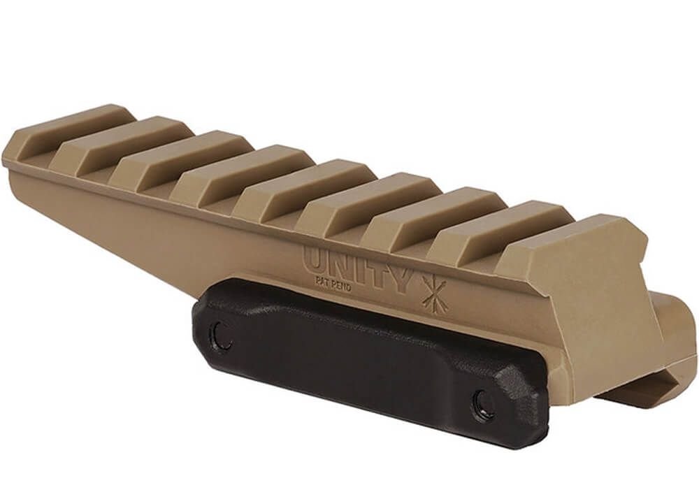 PTS Unity Tactical Fast Riser RIS Mount, Dupont(TM) - Tan