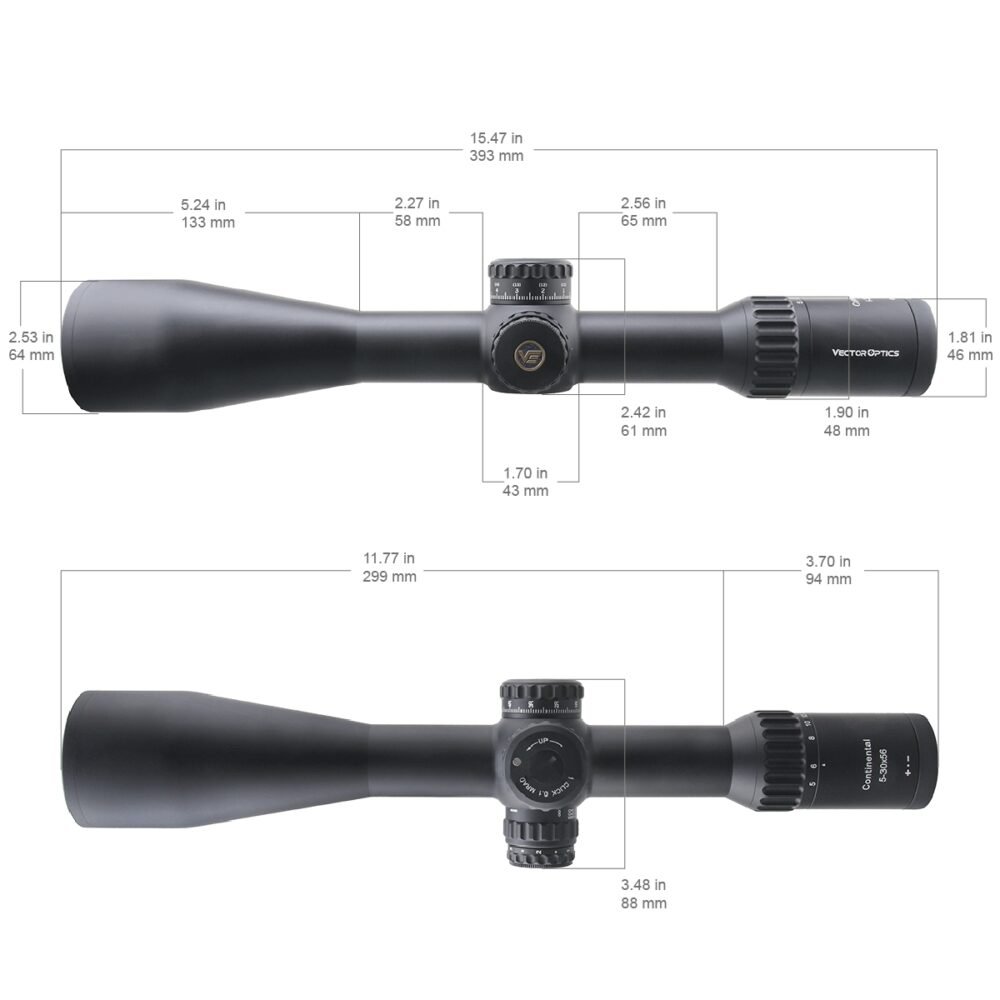 VO CONTINENTAL X6 5-30x56 MBR FFP Rifle Scope - Black