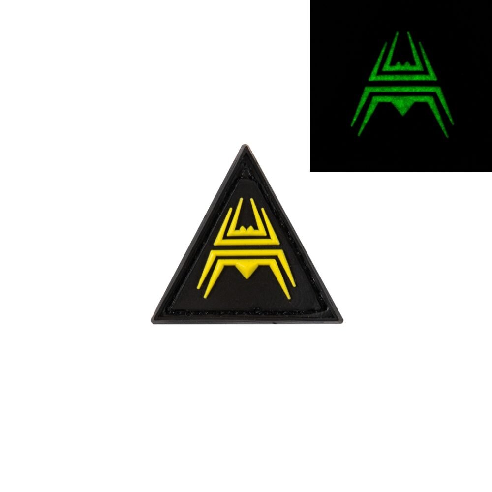 ANAREUS 3D PVC Rubber Patch SPIDER MINI, Luminous (3 cm) - Black