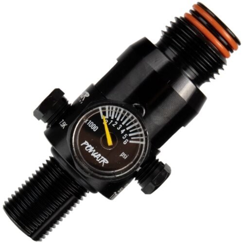 PowAir HPA Tank Regulator MAXREG 300 Bar / 4500 PSI - Black