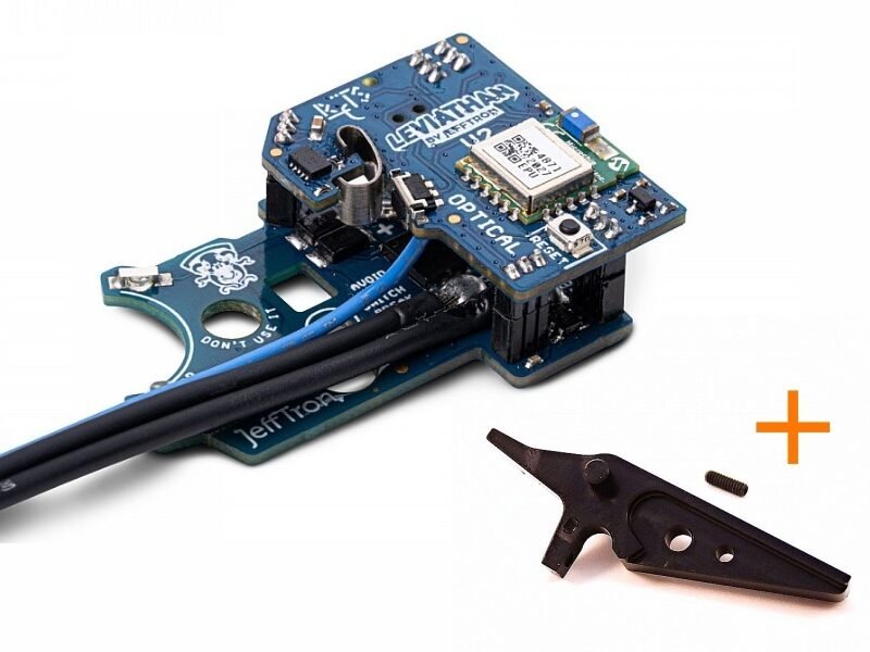 JeffTron LEVIATHAN V2 Optical (rear wired)  plus  CNC FLAT Trigger - Black