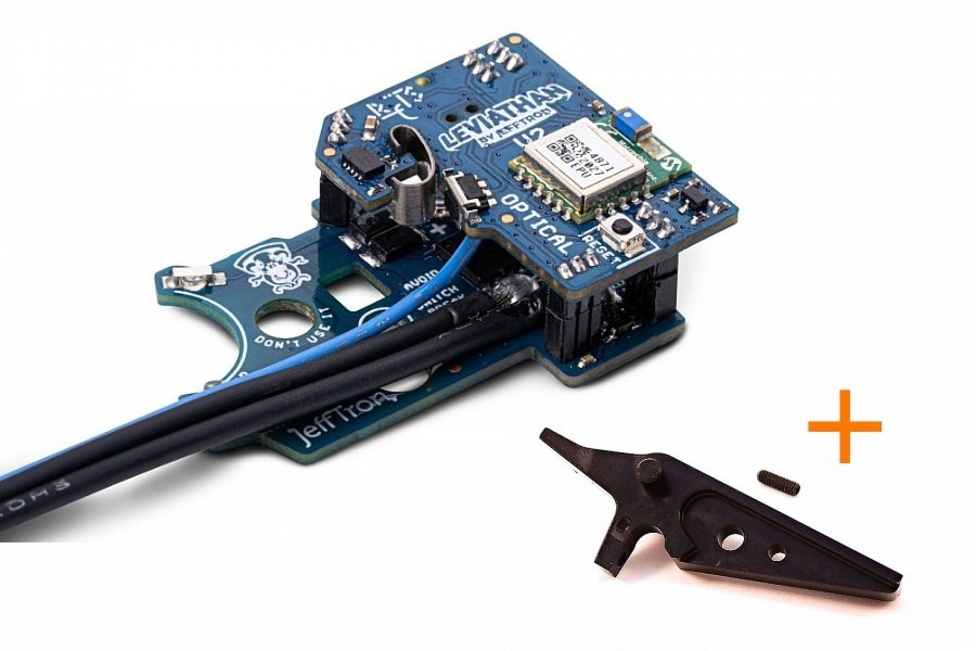 JeffTron LEVIATHAN V2 Optical (rear wired)  plus  CNC FLAT Trigger - Black